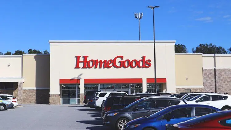 Big-box storefront exterior with a full parking lot